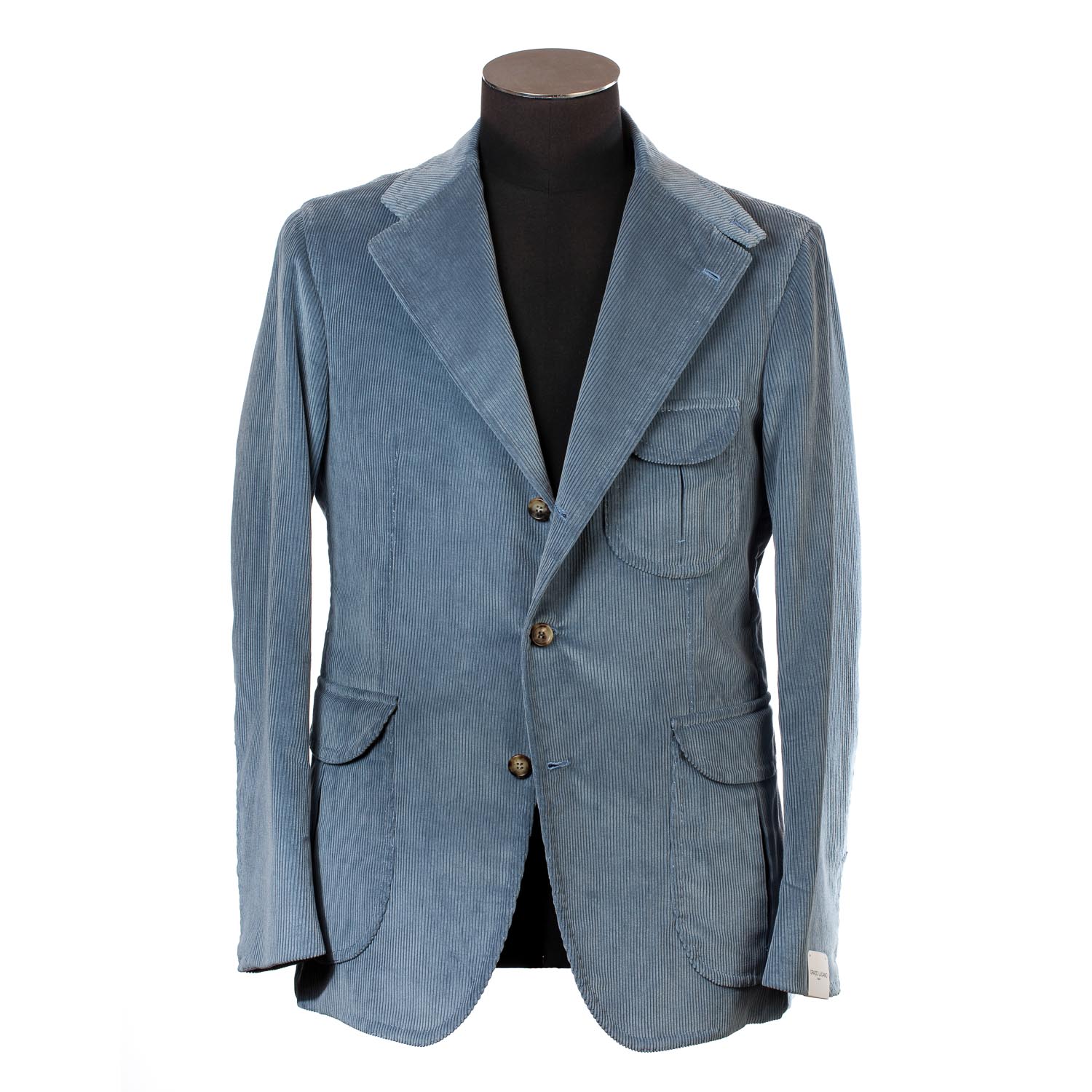 Exclusively for Michael Jondral: Sports Jacket "Urban Safari" made of Denim Blue Cotton Corduroy  - purely handcrafted